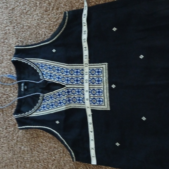 Madewell black boho midi dress side 6 - Picture 11 of 12